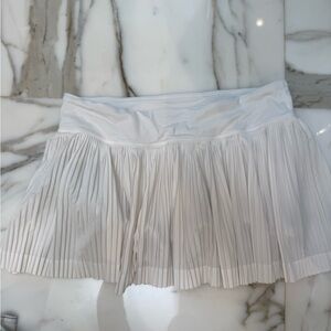 Lululemon Athletica White Pleated Mini Skirt
